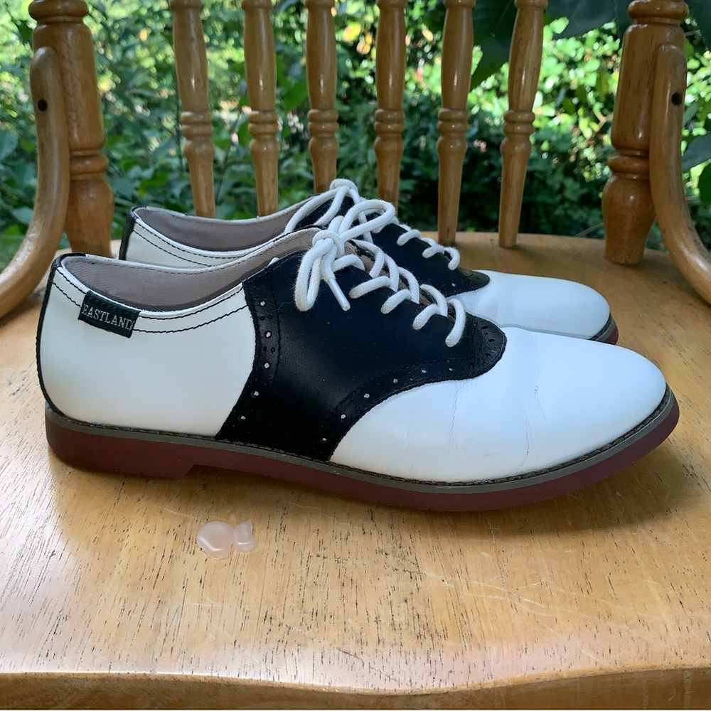 Eastland Women’s Sadie Saddle Shoe Black and White Oxfords